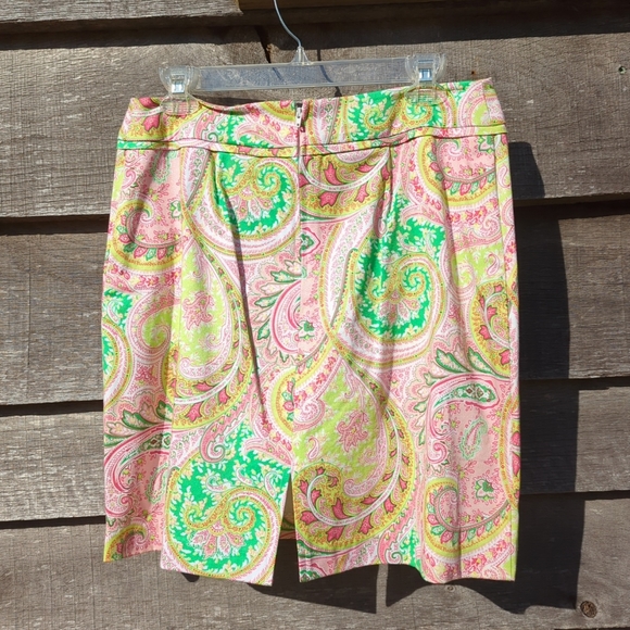 🩸SALE🩸Good Clothes Multi Color Paisley Design Mini Skirt 8 Petite - Picture 3 of 12